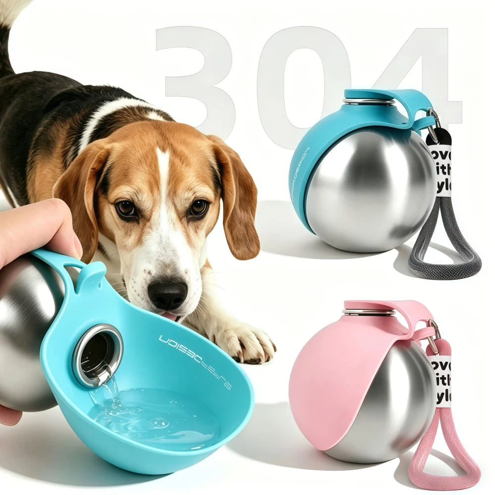 Portable Stainless Steel Dog Water Bottle