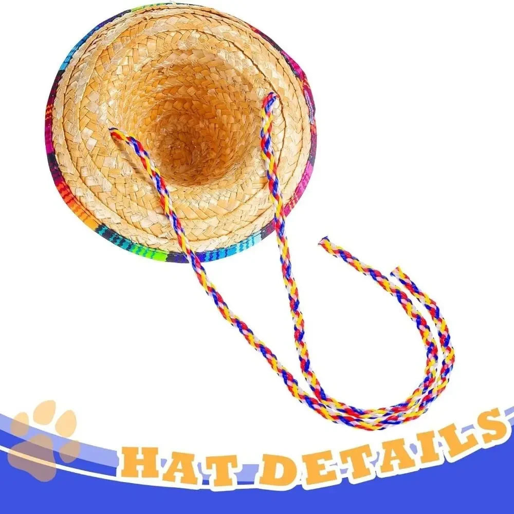 Woven Mexican Sombrero Pet Hat